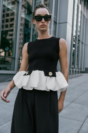 Stretch Contrast Top