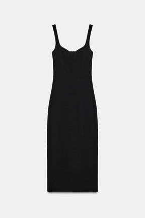 FLORAL STRETCH MIDI DRESS - Image 5