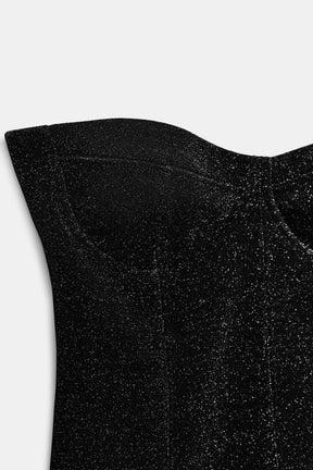 Sparkly Stretch Bandeau Top