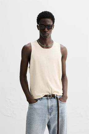 LIGHTWEIGHT KNIT TANK TOP - Image 2