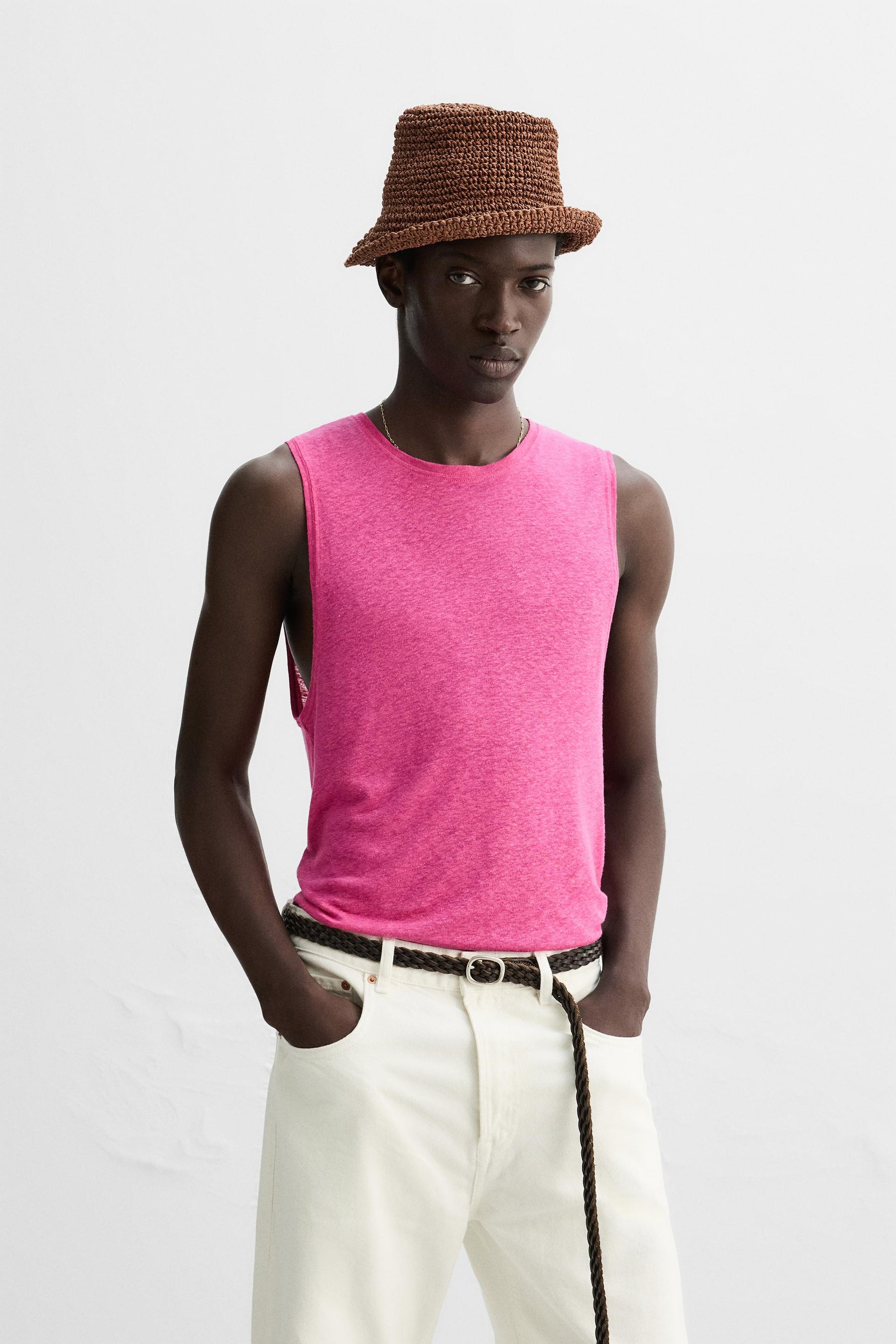 VISCOSE-LINEN TANK TOP - Image 2