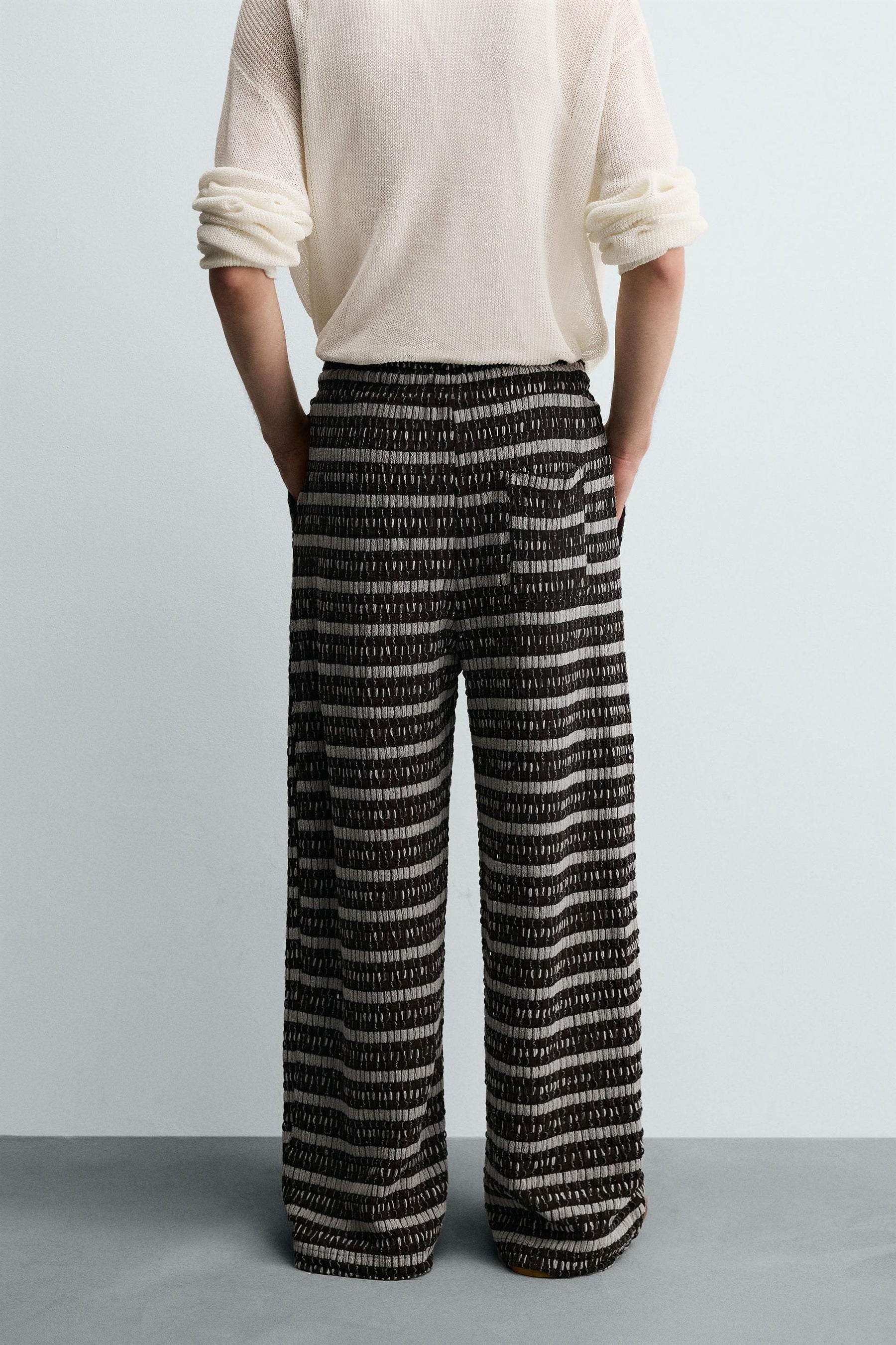 JACQUARD CUTWORK TROUSERS - Image 3