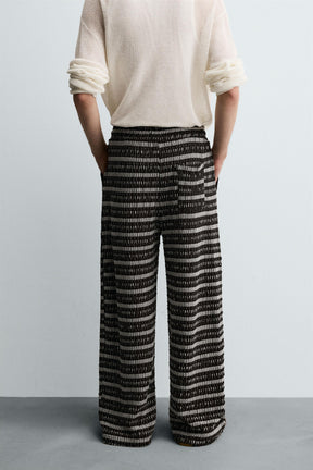 JACQUARD CUTWORK TROUSERS - Image 3
