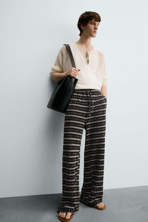 JACQUARD CUTWORK TROUSERS - Image 5