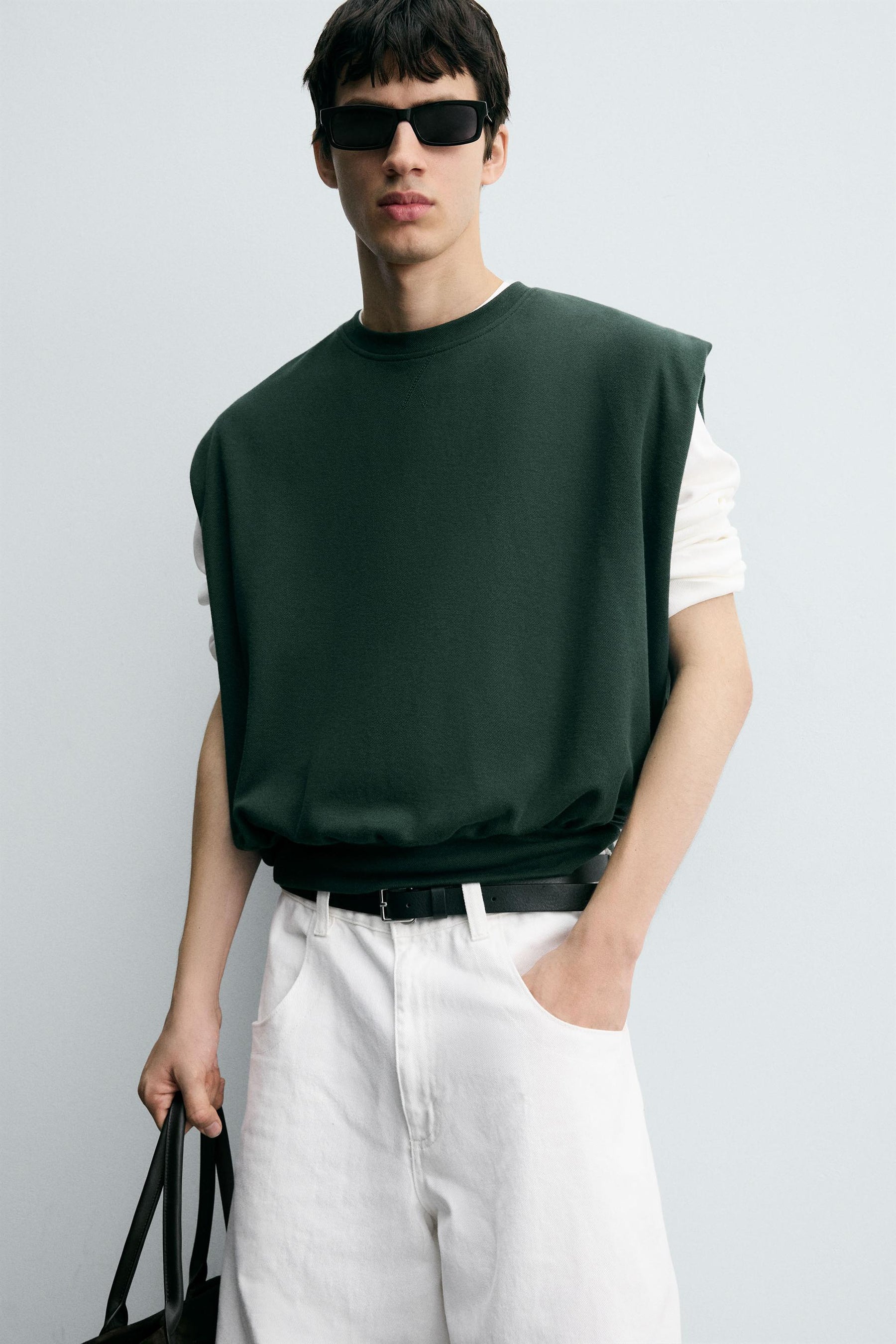 OVERSIZE INTERLOCK SWEATSHIRT GILET - Image 5