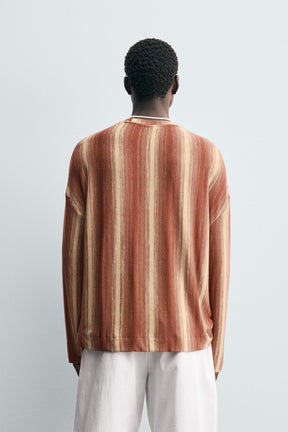 FLOWING STRIPED T-SHIRT - Image 3