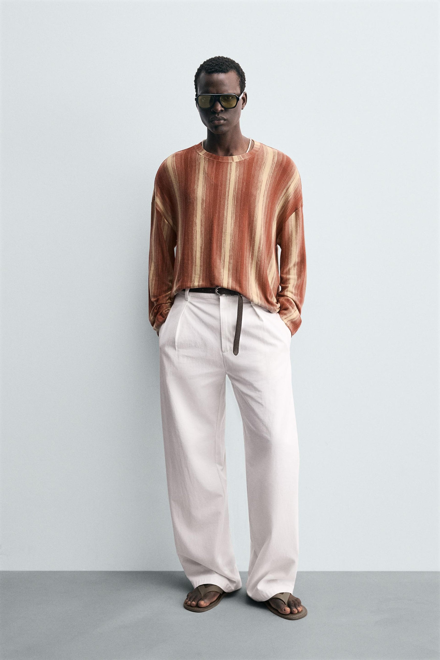 FLOWING STRIPED T-SHIRT - Image 1