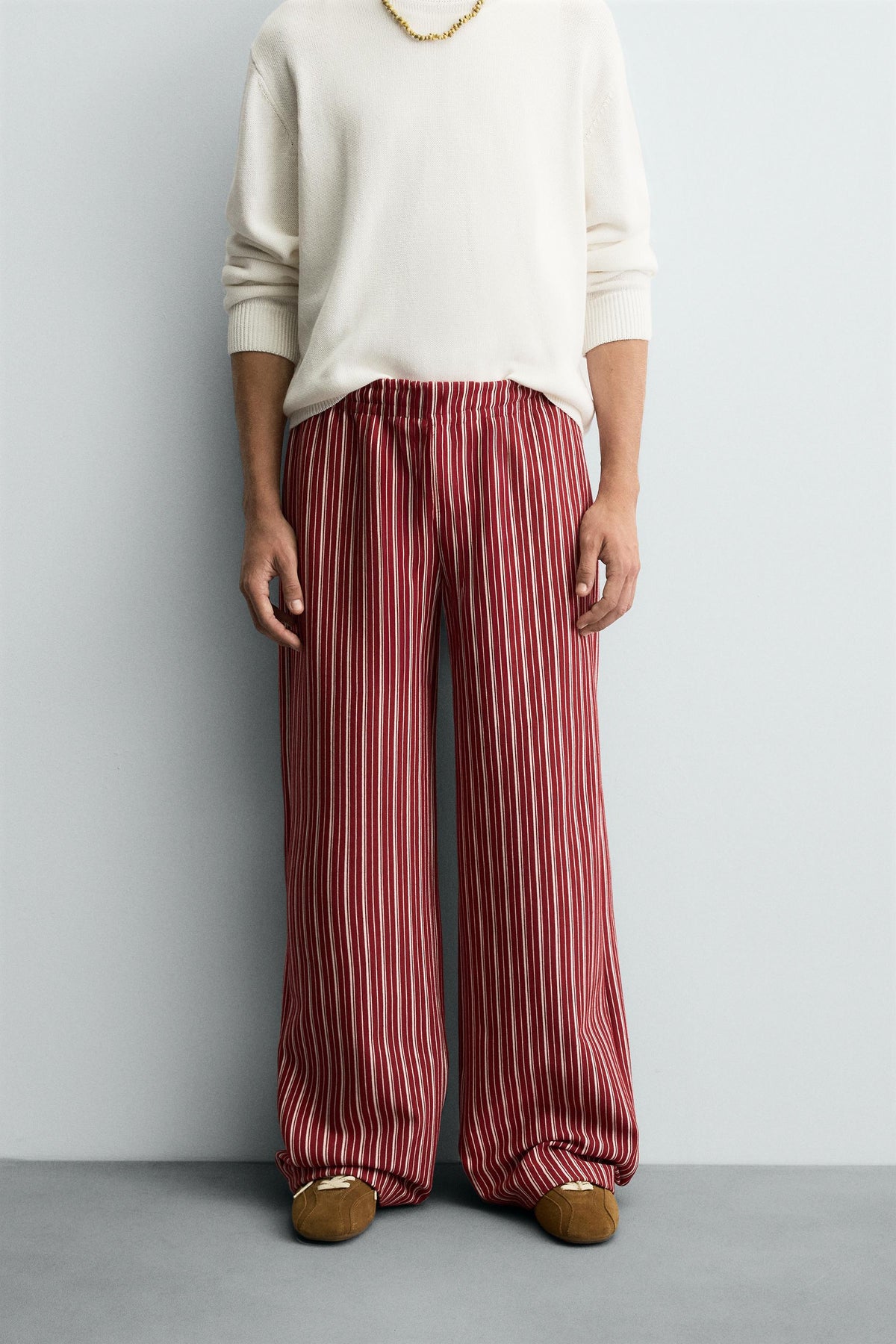 STRIPED RELAXED FIT TROUSERS - Image 2