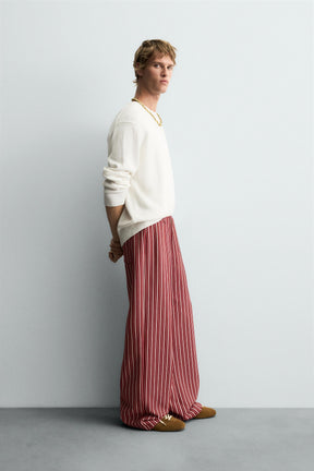 STRIPED RELAXED FIT TROUSERS - Image 4
