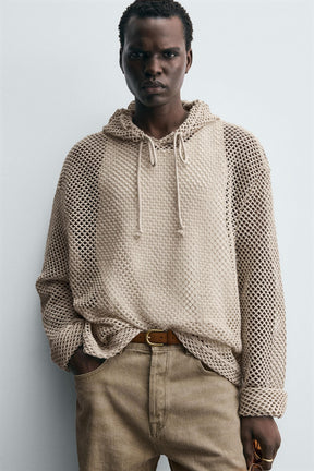 CROCHET TEXTURED SWEATSHIRT - Image 5