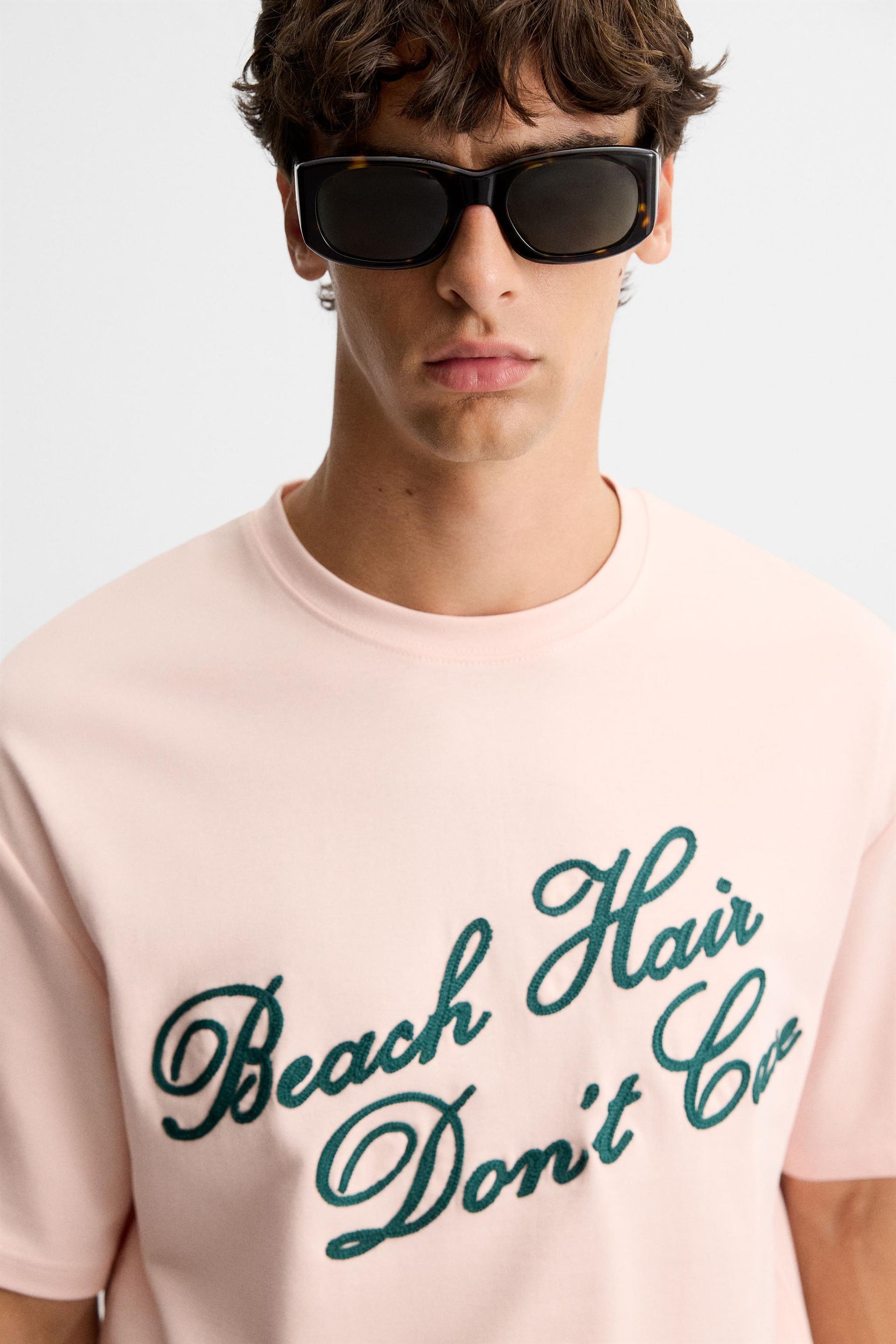 EMBROIDERED SLOGAN T-SHIRT - Image 5