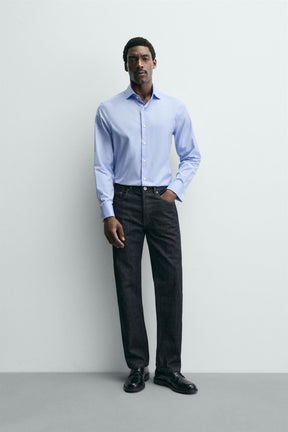 TEXTURED SHIRT WITH CUFFLINKS - Image 1