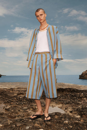 STRIPED RELAXED FIT BERMUDA SHORTS LIMITED EDITION - Image 1