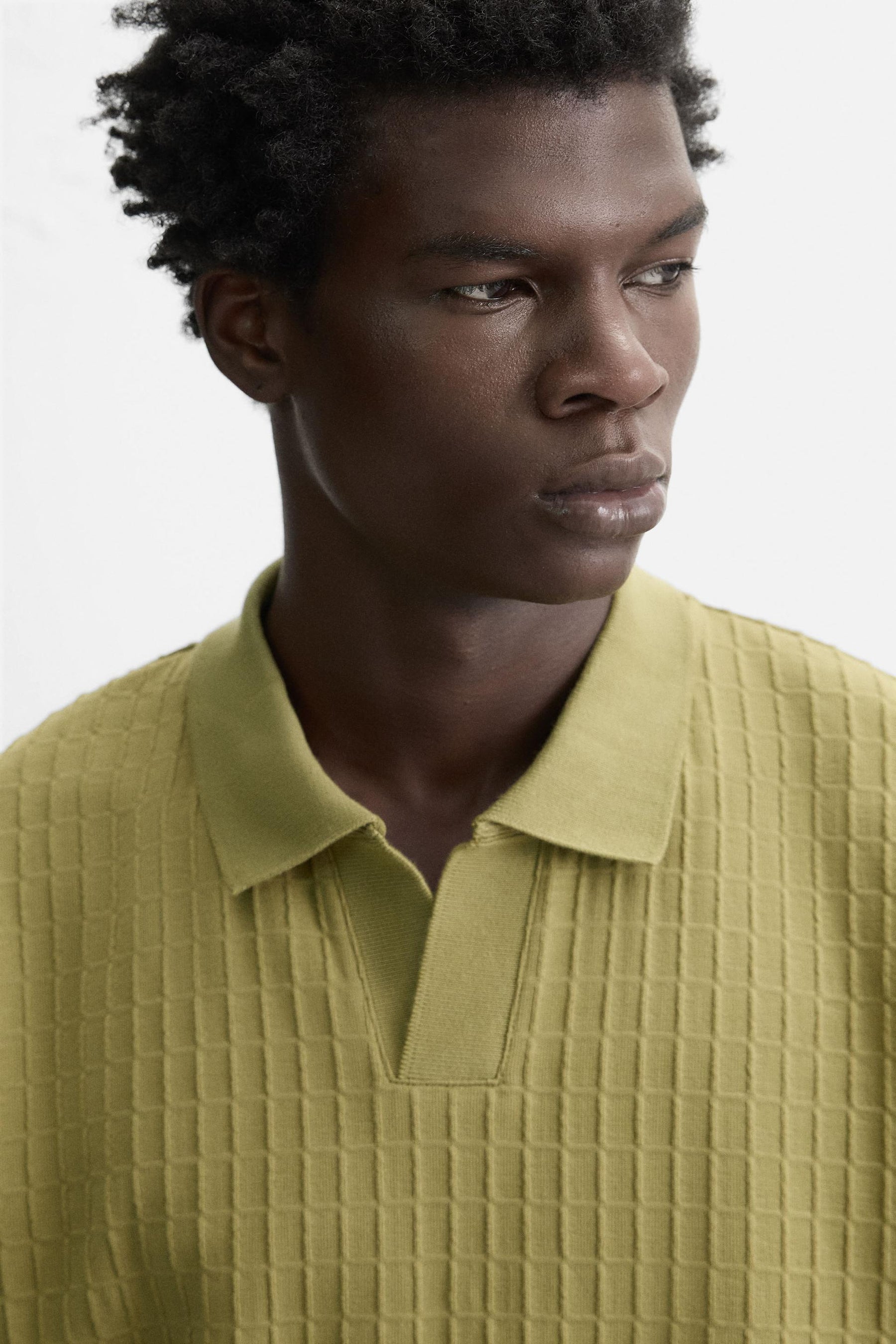 Textured Knit Polo