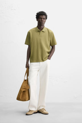 TEXTURED POLO SHIRT - Image 1