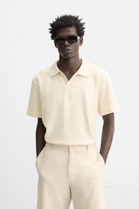TEXTURED POLO SHIRT - Image 2