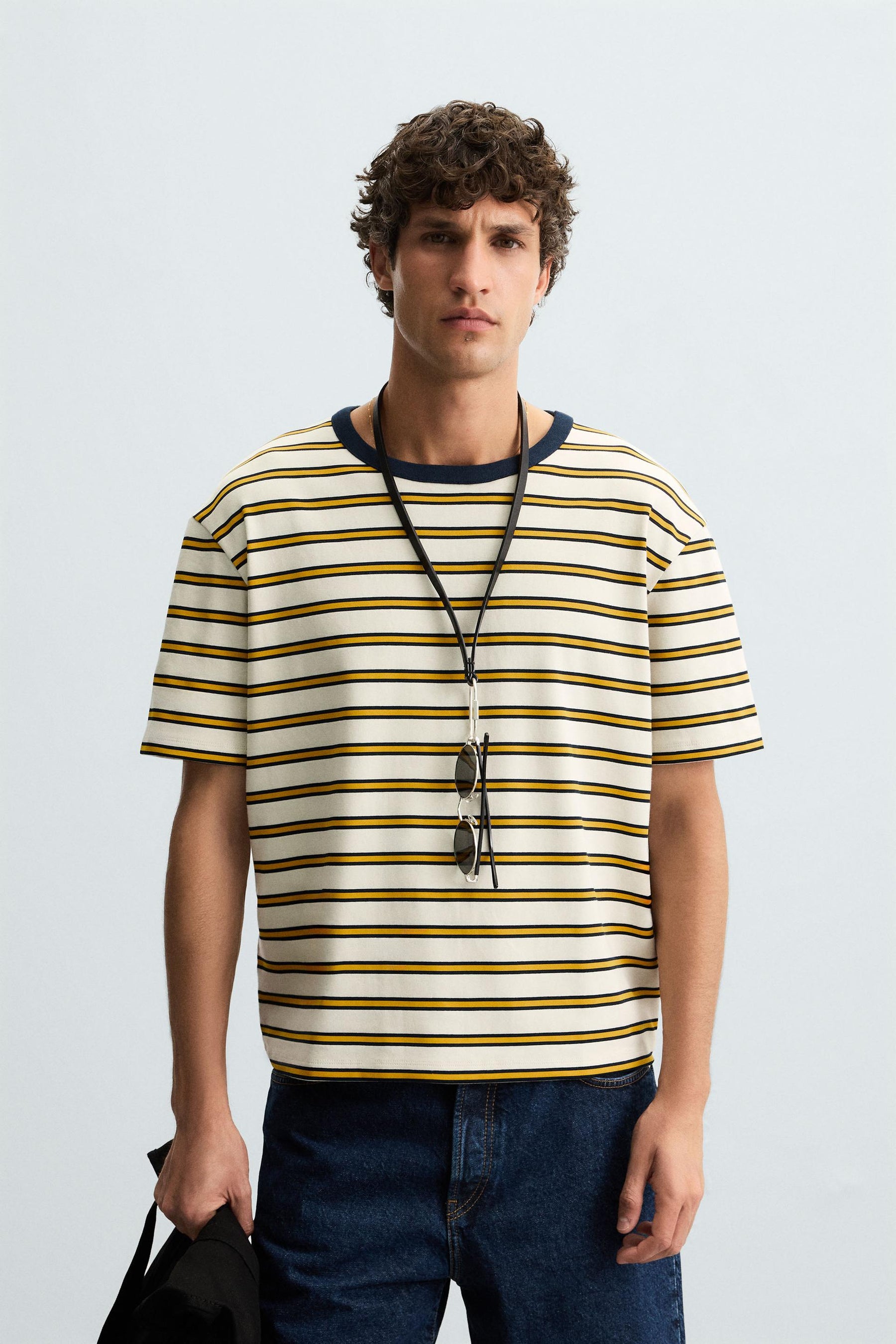 JACQUARD STRIPED T-SHIRT - Image 2