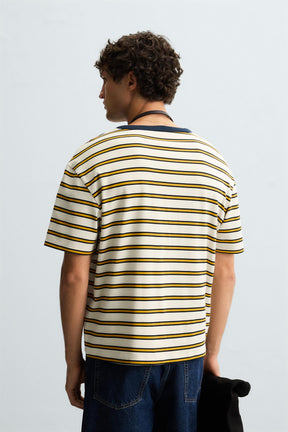 JACQUARD STRIPED T-SHIRT - Image 3
