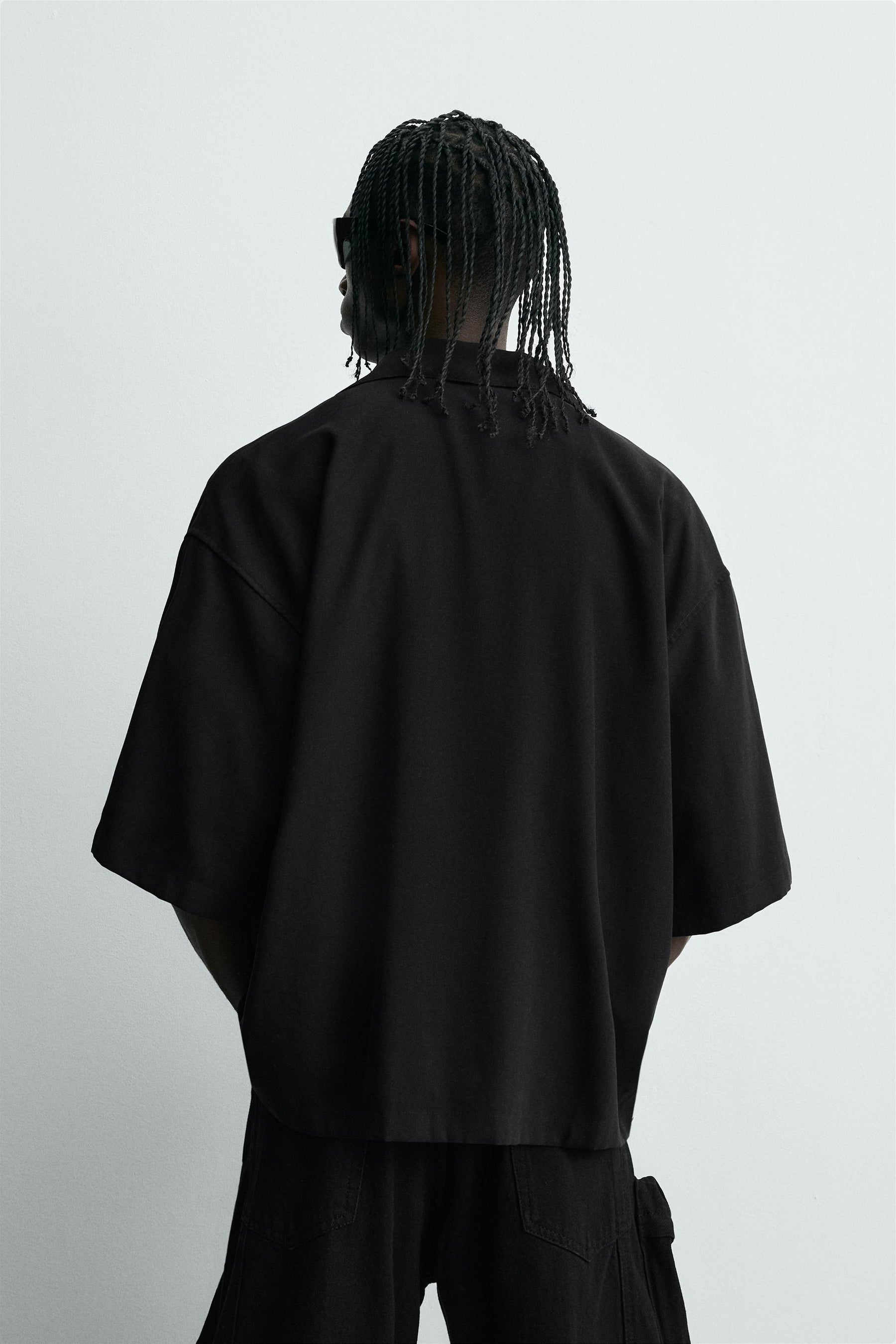 EMBROIDERED TEXT FLOWING SHIRT - Image 3