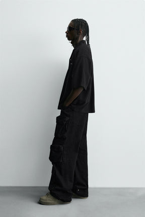 EMBROIDERED TEXT FLOWING SHIRT - Image 4