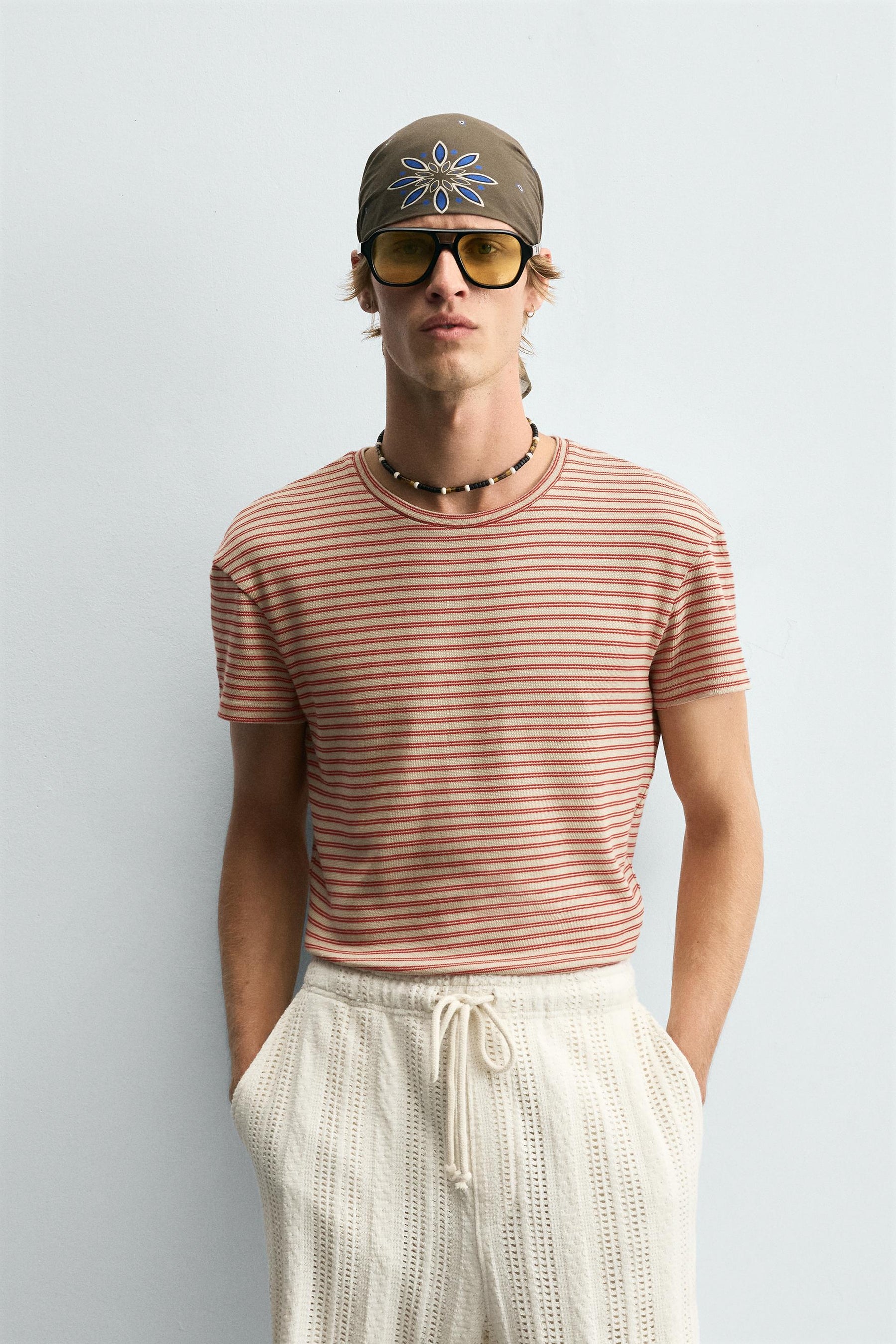 STRIPED JACQUARD T-SHIRT - Image 2