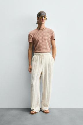 STRIPED JACQUARD T-SHIRT - Image 1