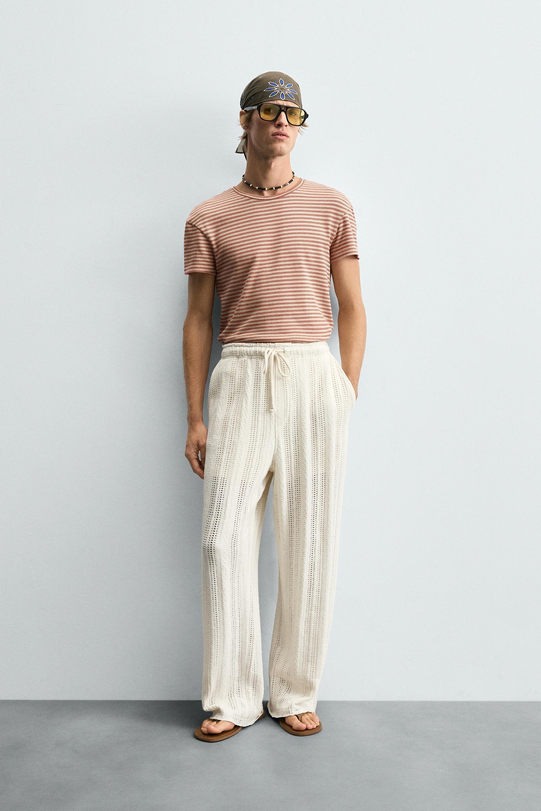 STRIPED JACQUARD T-SHIRT - Image 1