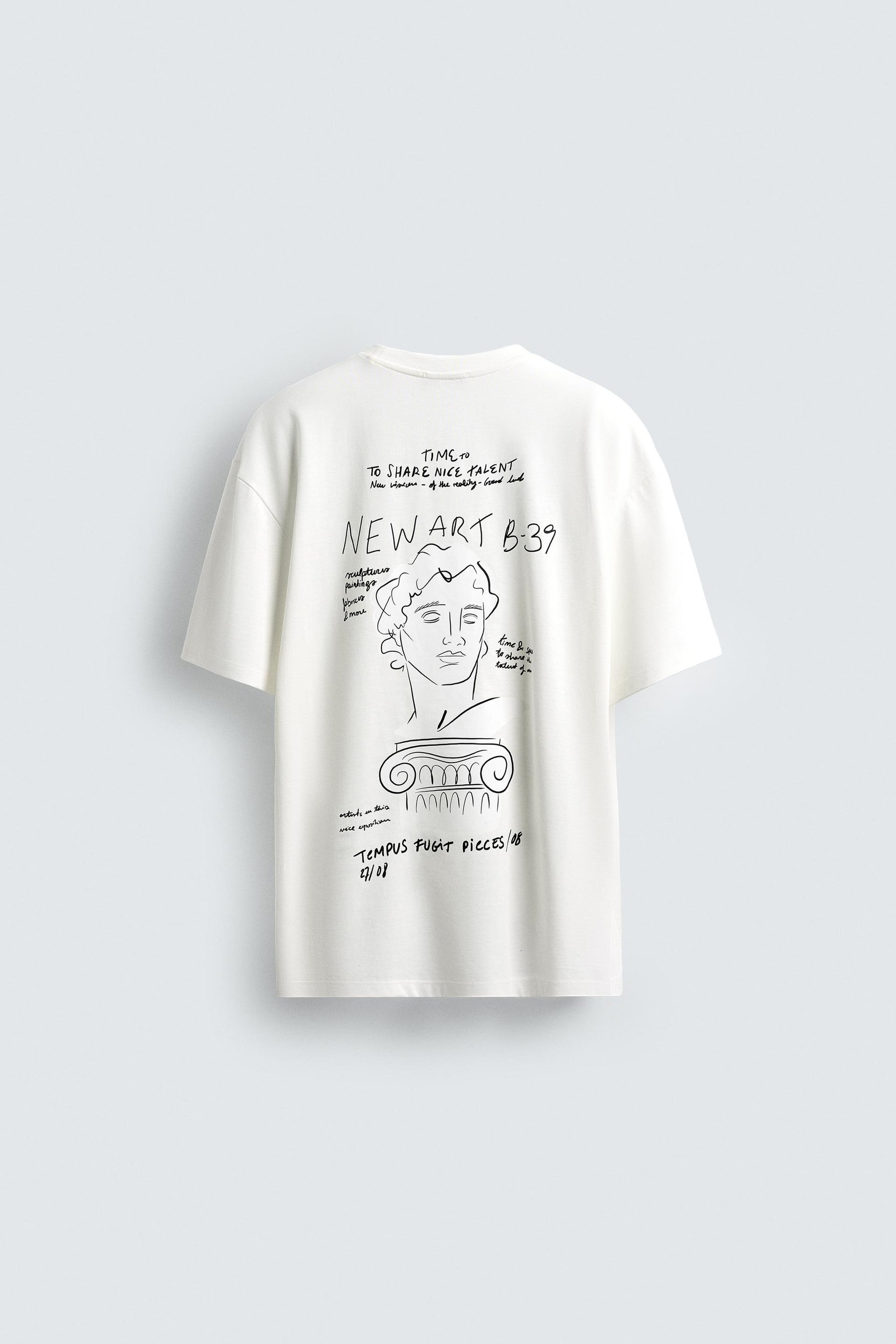 EMBROIDERED SLOGAN T-SHIRT - Image 6