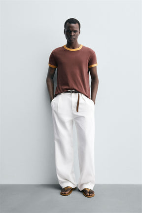 CONTRAST STRIPE T-SHIRT - Image 1