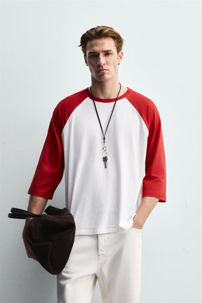 COLOUR BLOCK RAGLAN SLEEVE T-SHIRT - Image 2