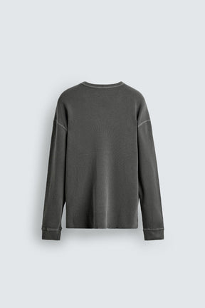 WASHED WAFFLE-KNIT T-SHIRT - Image 7