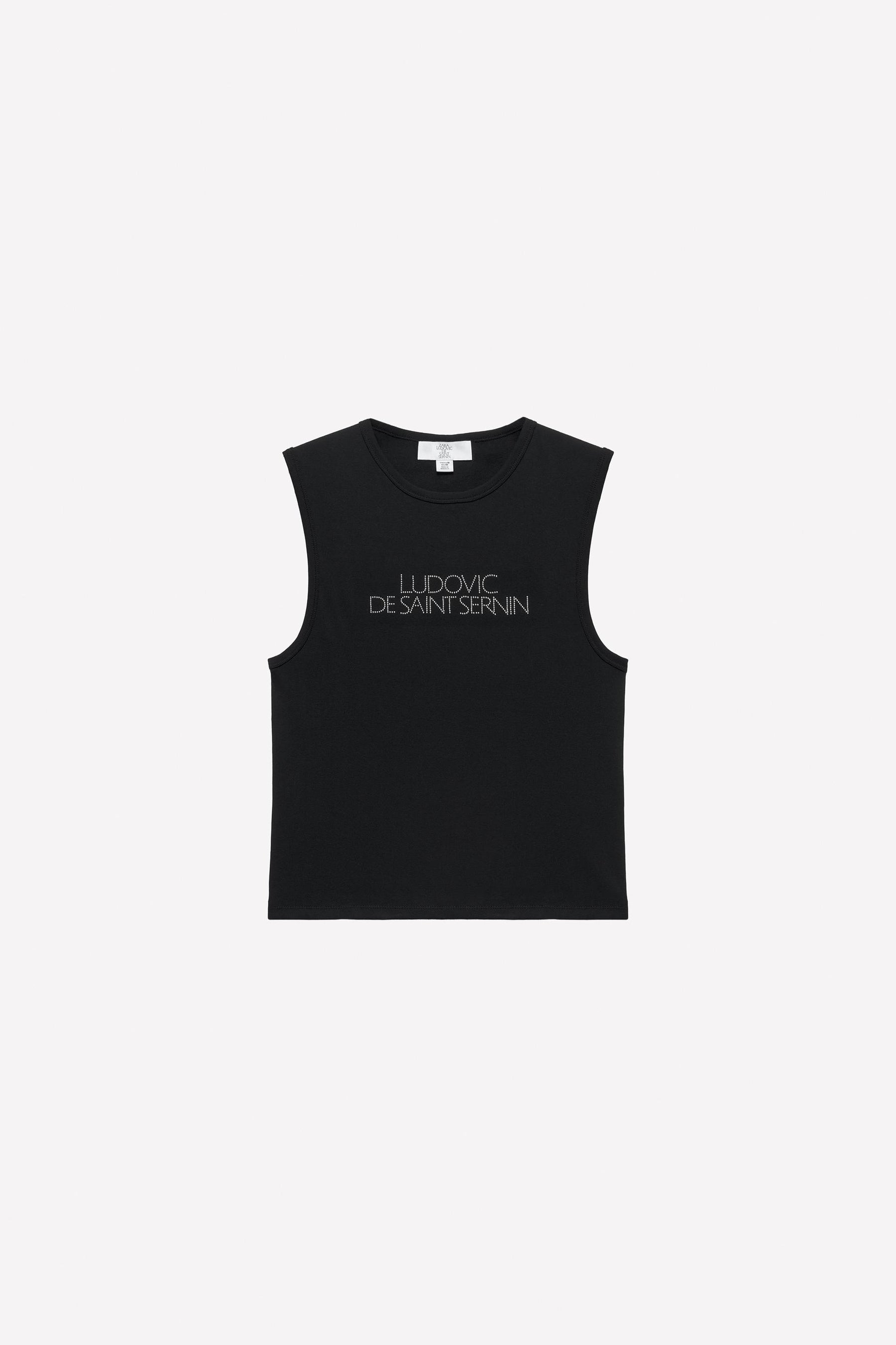 RHINESTONE LOGO TANK TOP LUDOVIC DE SAINT SERNIN x - Image 1