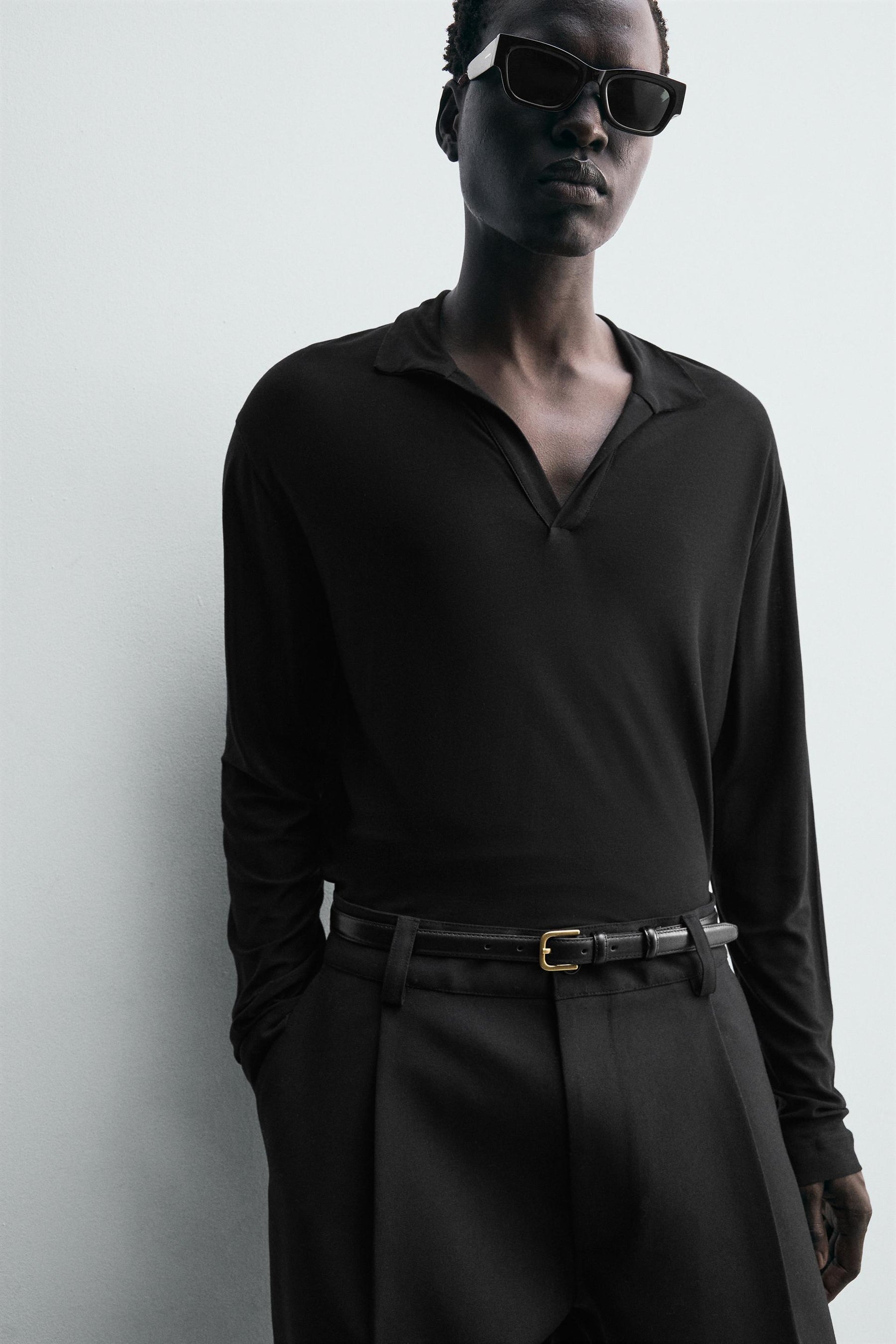 SEMI-SHEER LYOCELL POLO SHIRT - Image 5