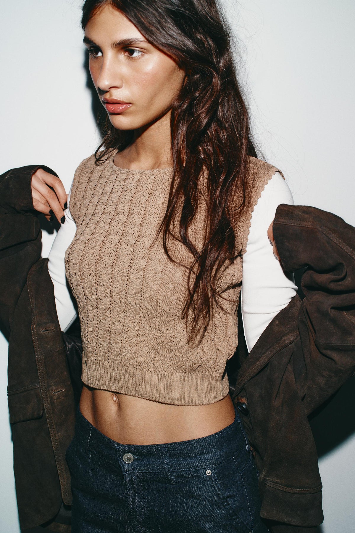 CONTRAST WAISTCOAT SHIRT