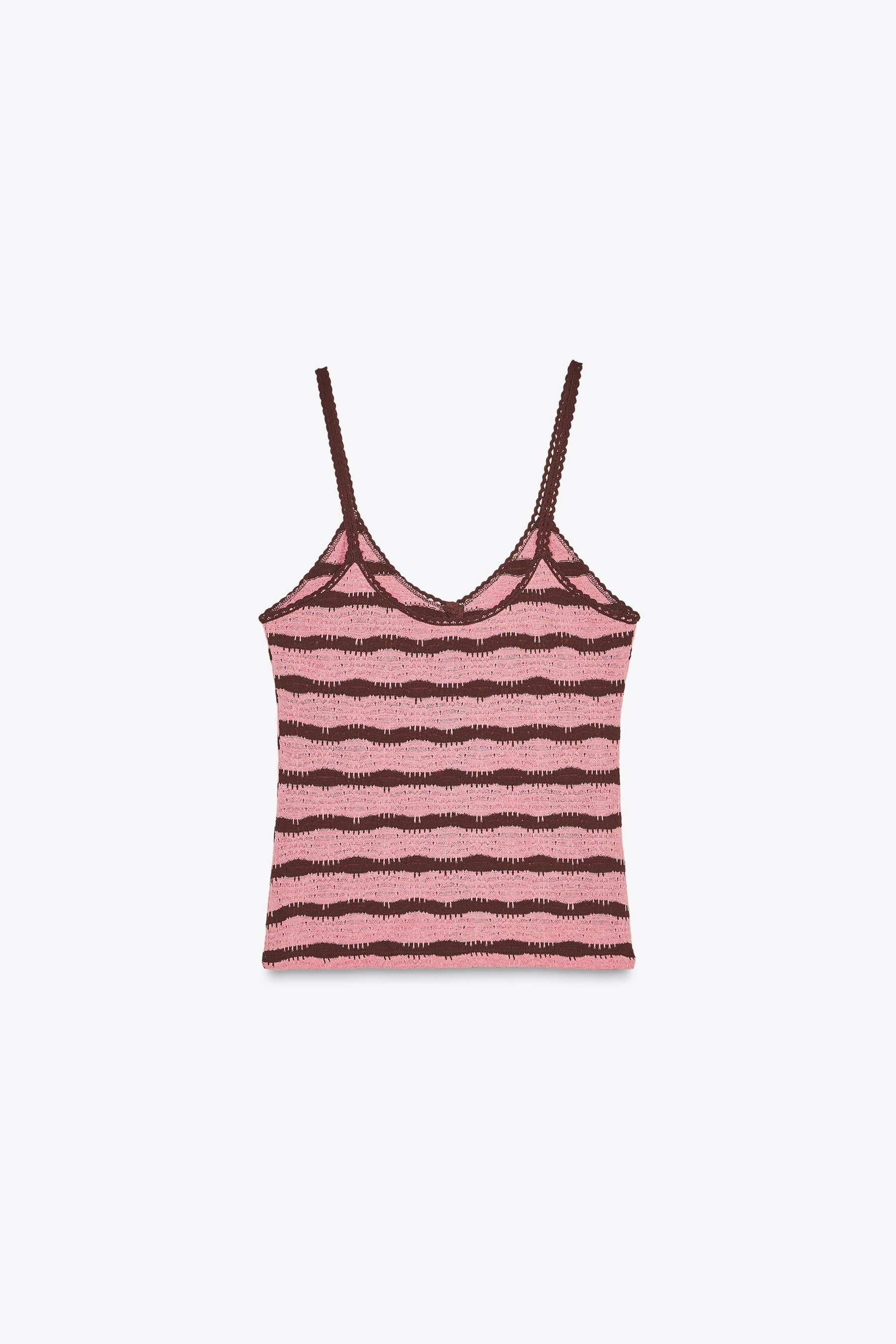 Striped Knitted Crop Top