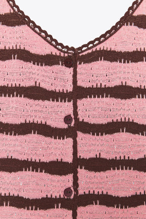 Striped Knitted Crop Top