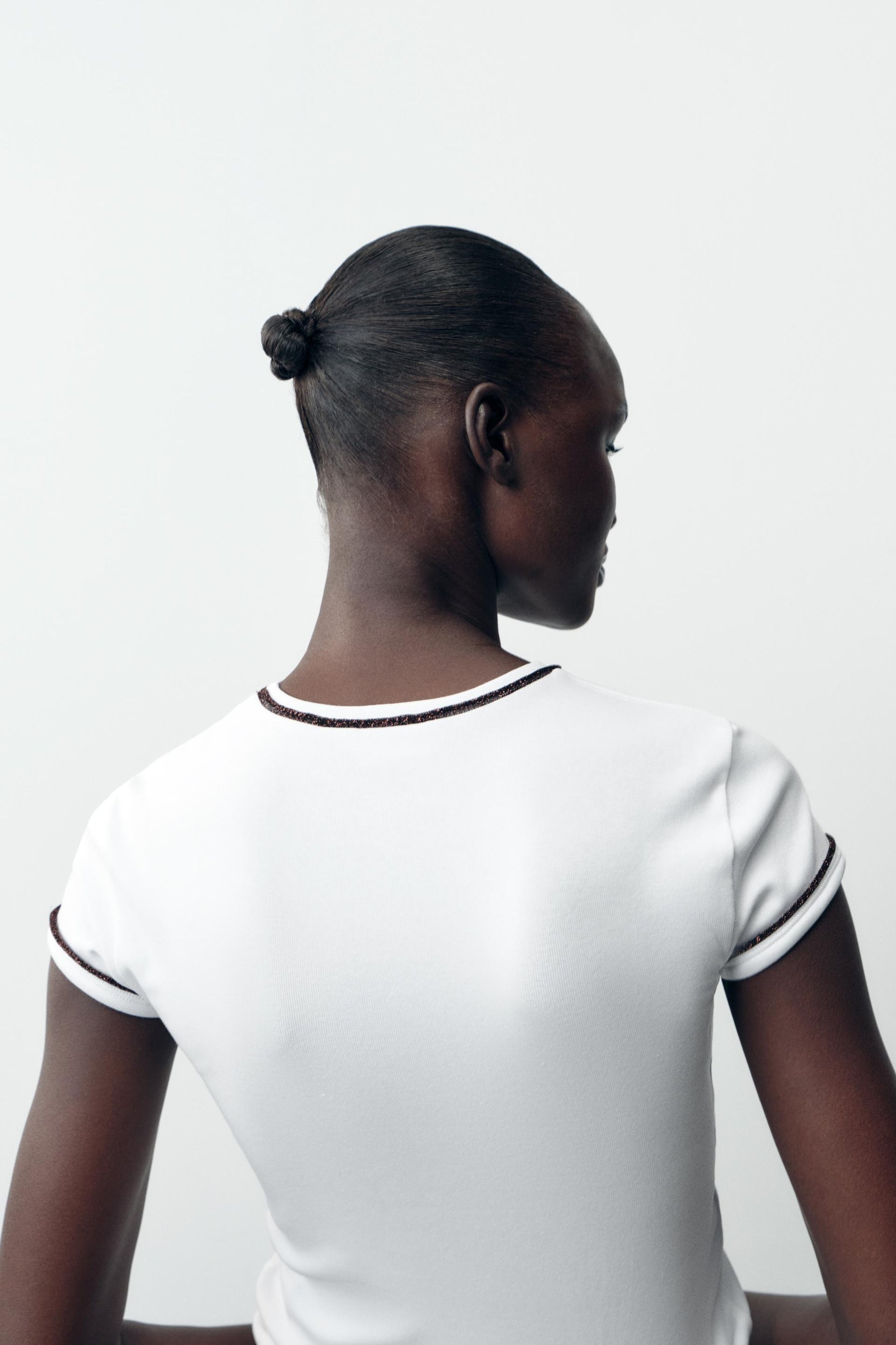 Metallic Thread Trim T-Shirt