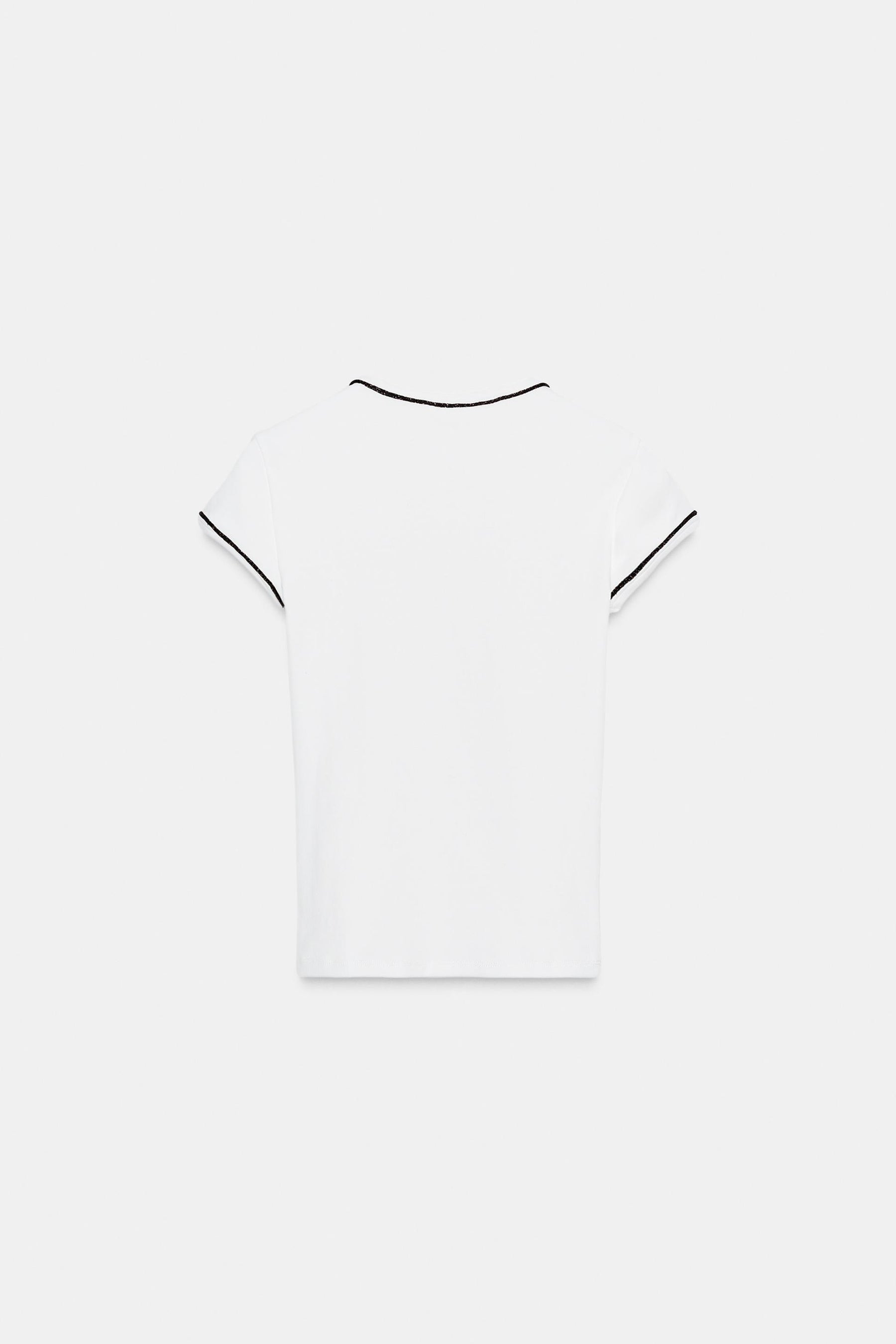 Metallic Thread Trim T-Shirt