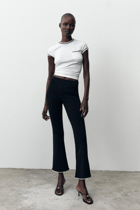 Metallic Thread Trim T-Shirt