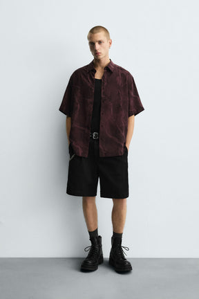 FLOWING TIE-DYE PRINT SHIRT - Image 1