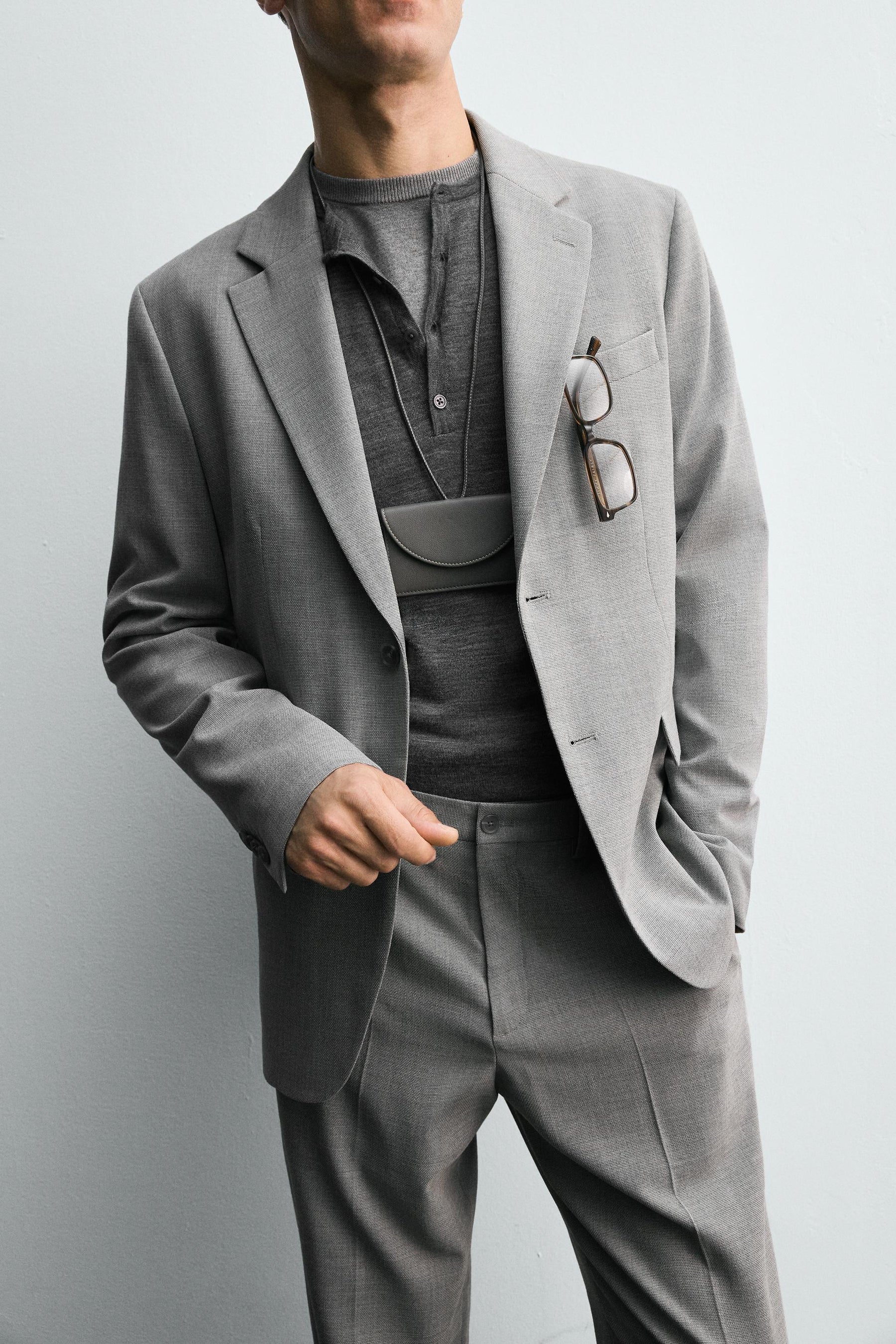 TEXTURED SUIT BLAZER - Image 5