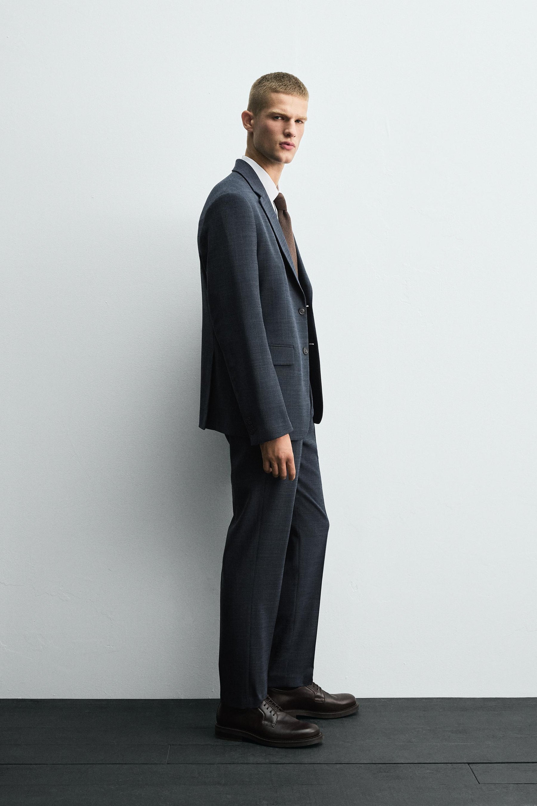 TEXTURED SUIT TROUSERS - Image 3