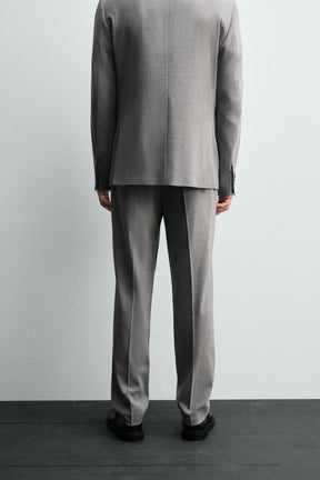 TEXTURED SUIT TROUSERS - Image 3