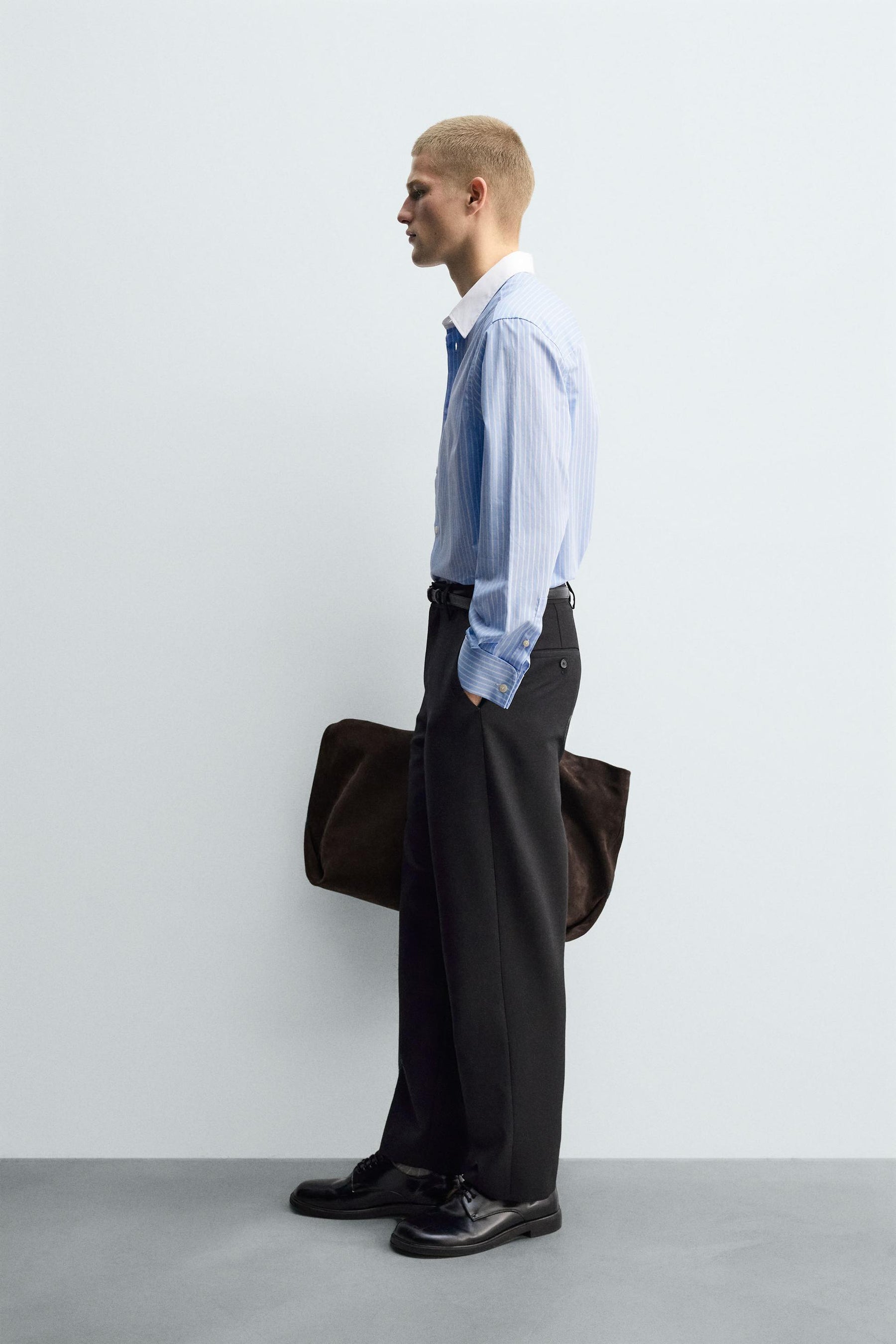 STRIPED SHIRT WITH CUFFLINK CUFFS - Image 4