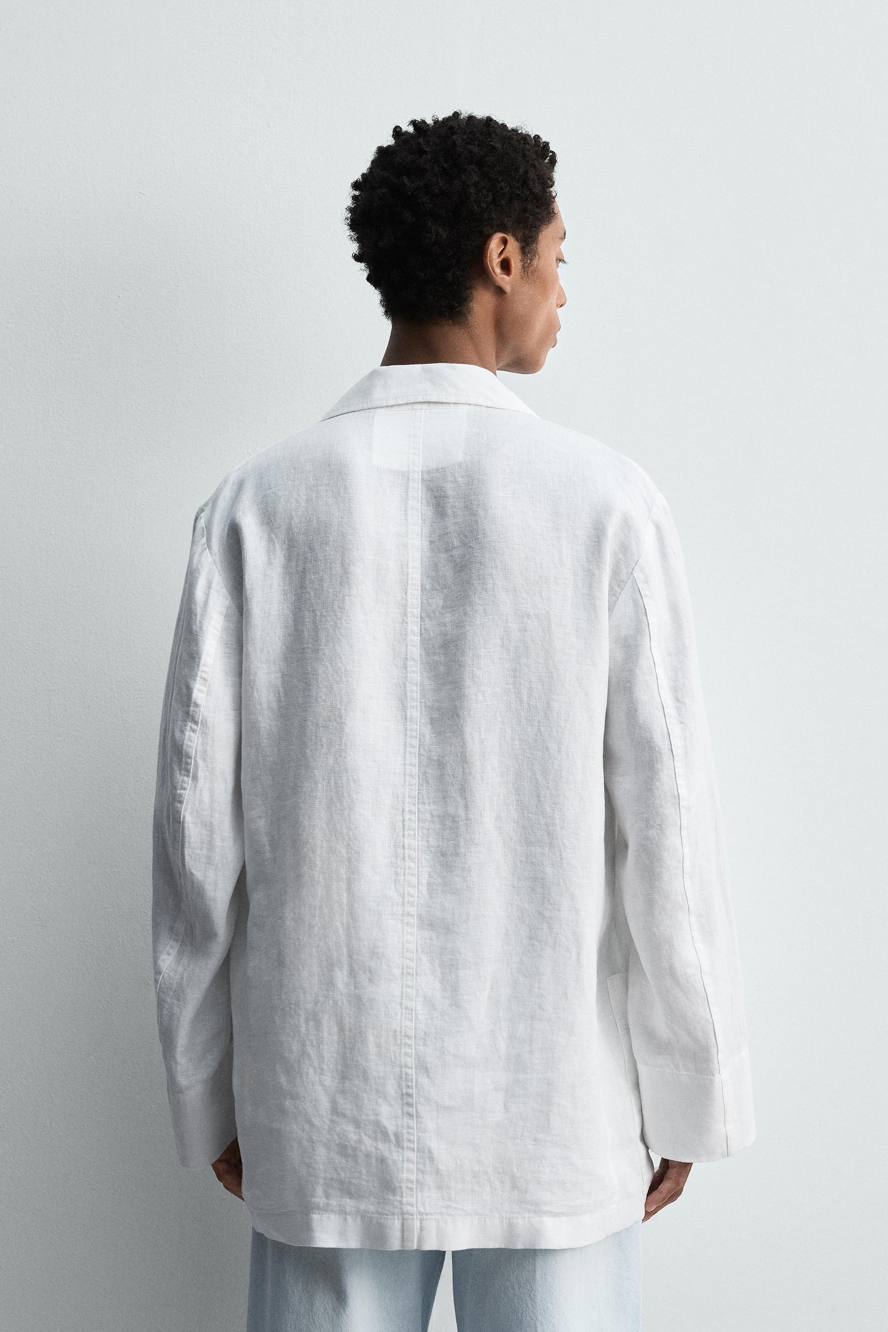 RELAXED FIT LINEN BLAZER - Image 3