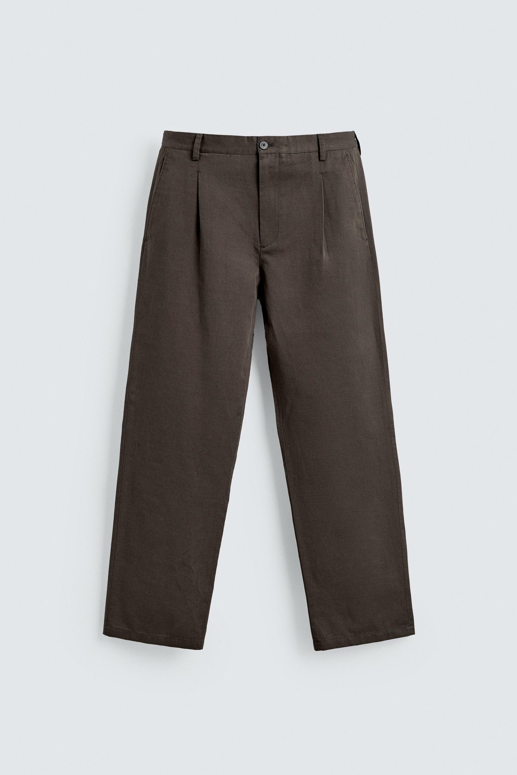COTTON/LINEN PLEATED TROUSERS - Image 7