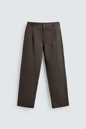COTTON/LINEN PLEATED TROUSERS - Image 7