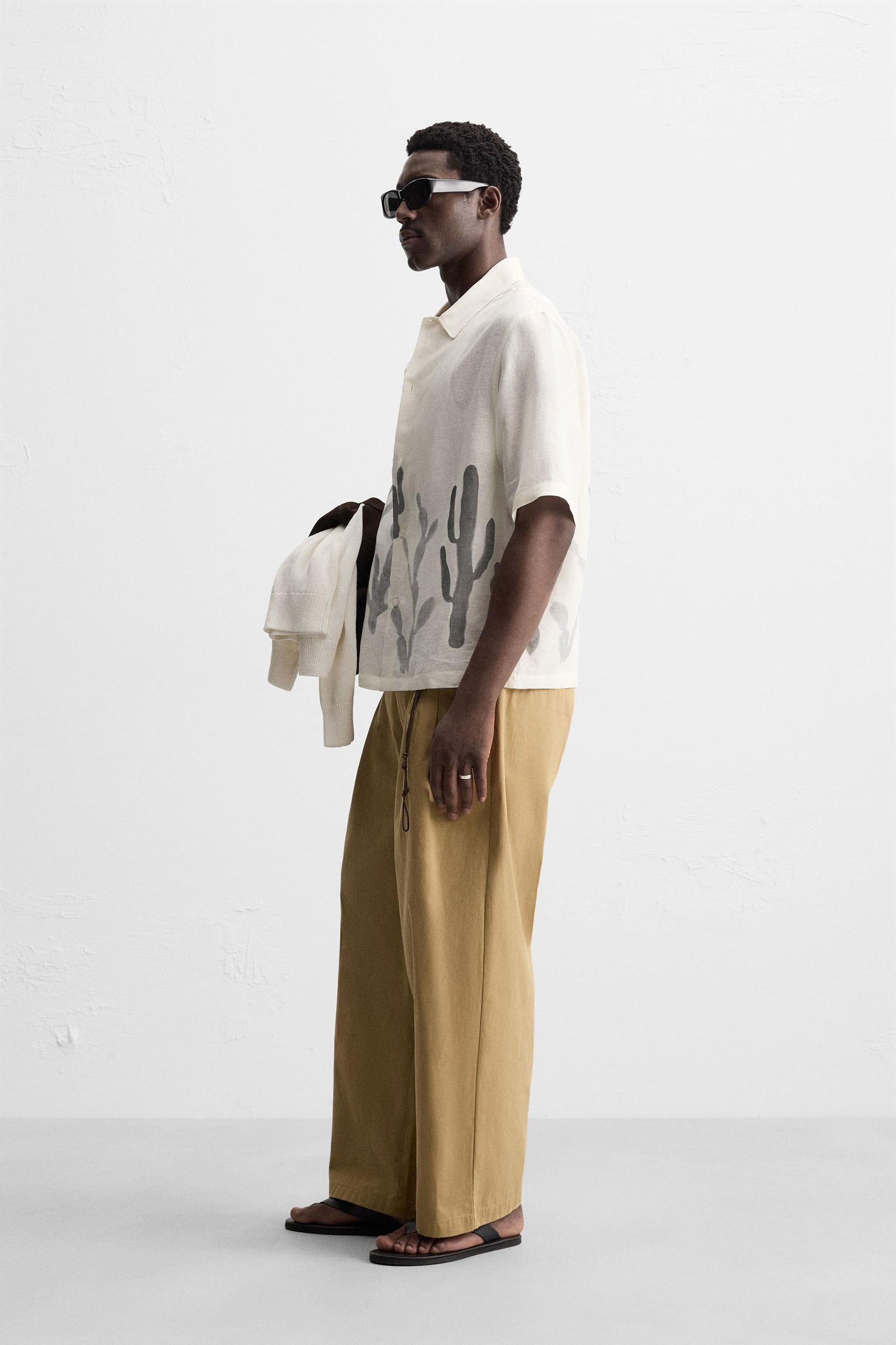 LINEN-VISCOSE CACTUS SHIRT - Image 4