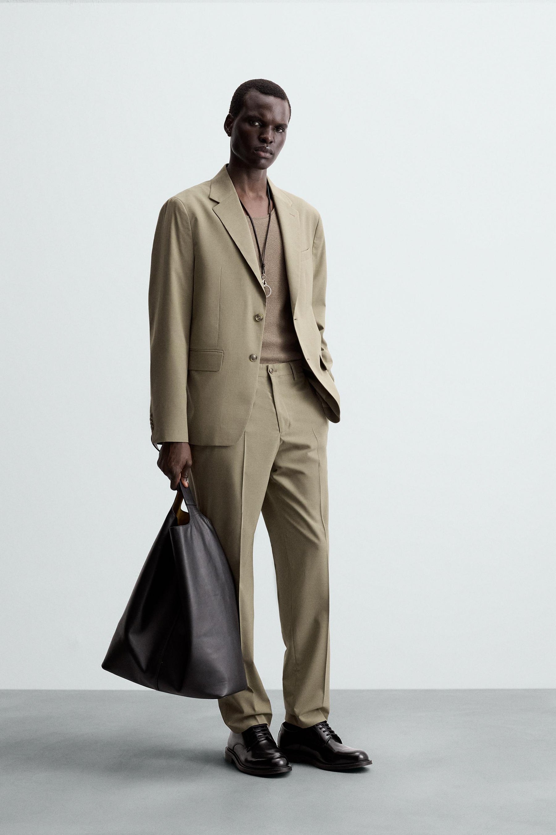 TEXTURED SUIT TROUSERS - Image 4