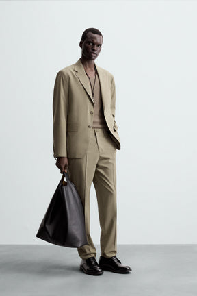 TEXTURED SUIT TROUSERS - Image 4